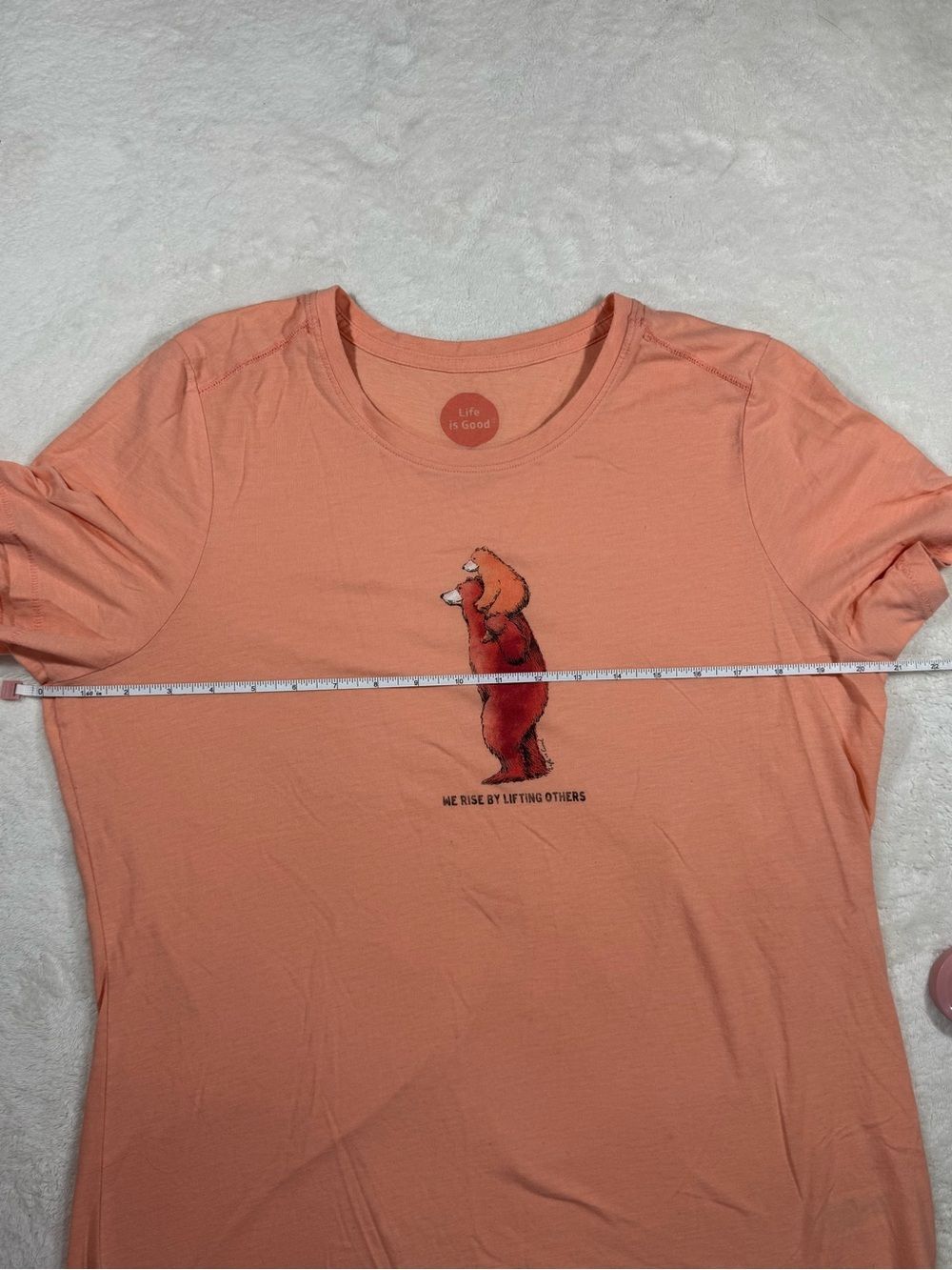 Life Is Good We Rise By Lifting Others Bear Graphic Tee L - Picture 3 of 6